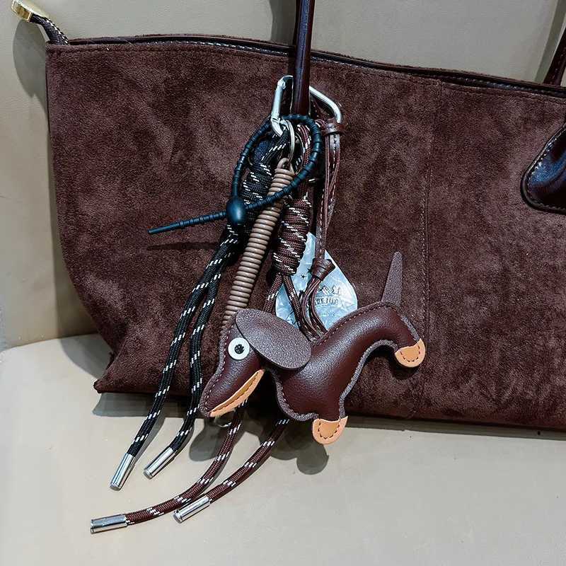 Sausage Dog Women Bag Decoration Pendant Keychain Bag Charm Decor Handbag Schoolbag Hanging Ornament Keyring Accessories M251215