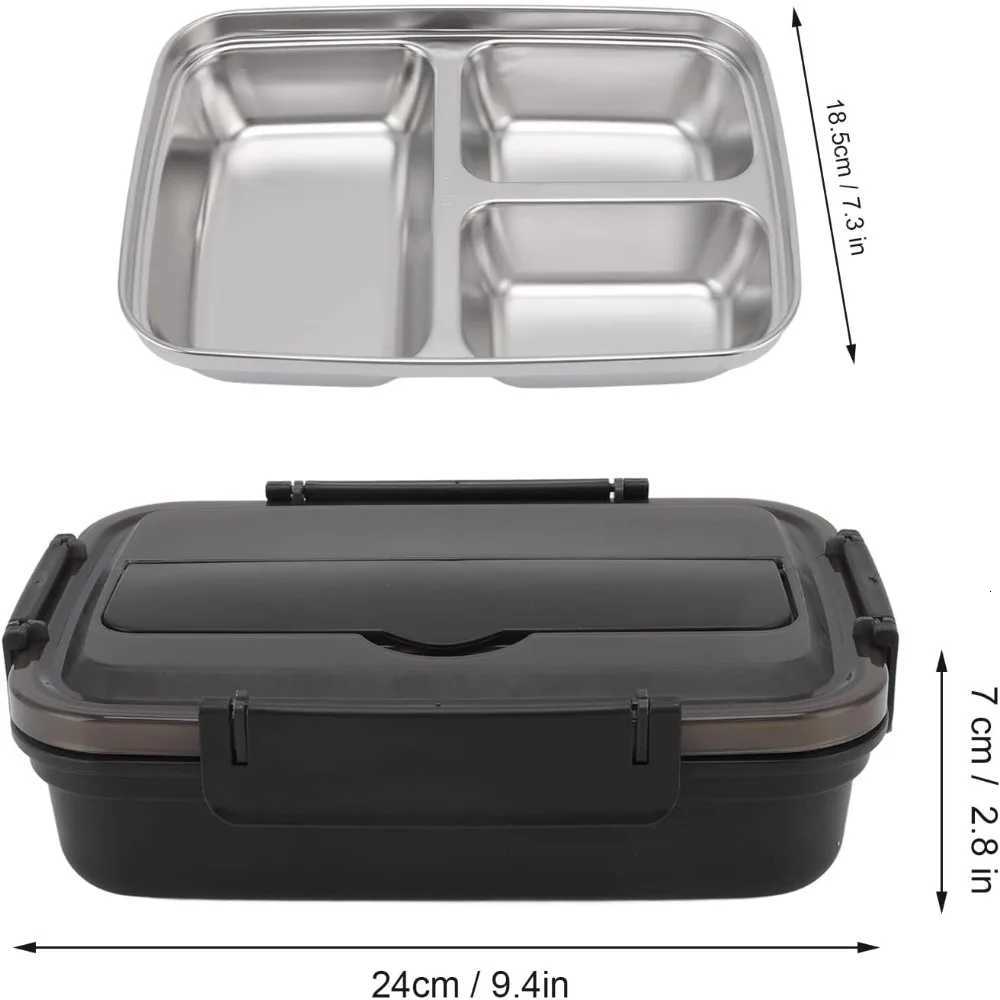 Lunch Box with Cpartment Stainless Steel Liner Matching Spoon Chopsticks Thermally Insated Portable Outdoor Bento Container H251213