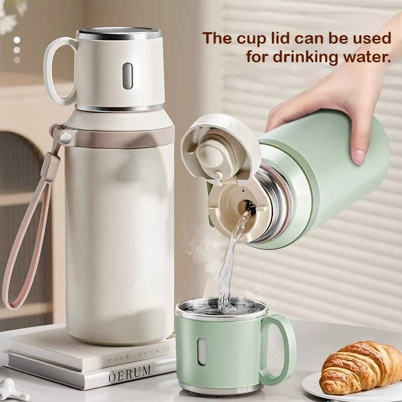 316 Stainless Steel Insulated Water Bottle LId Portable Vacuum Flask for Outdoor Activities Handheld Tumbler With Tea Strainer H251215