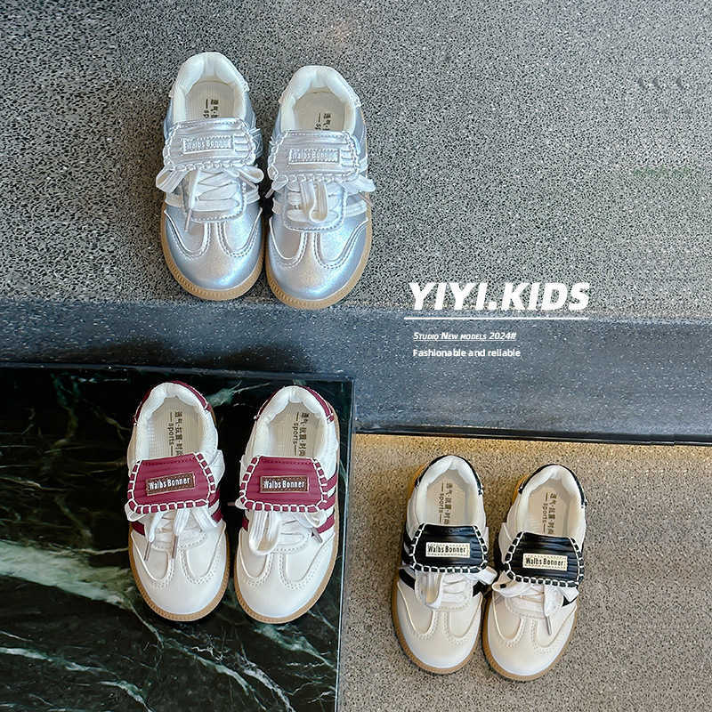 Children's sports shoes 2025 spring new leather surface casual Forrest Gump shoes versatile running shoes for boys and girls L251215