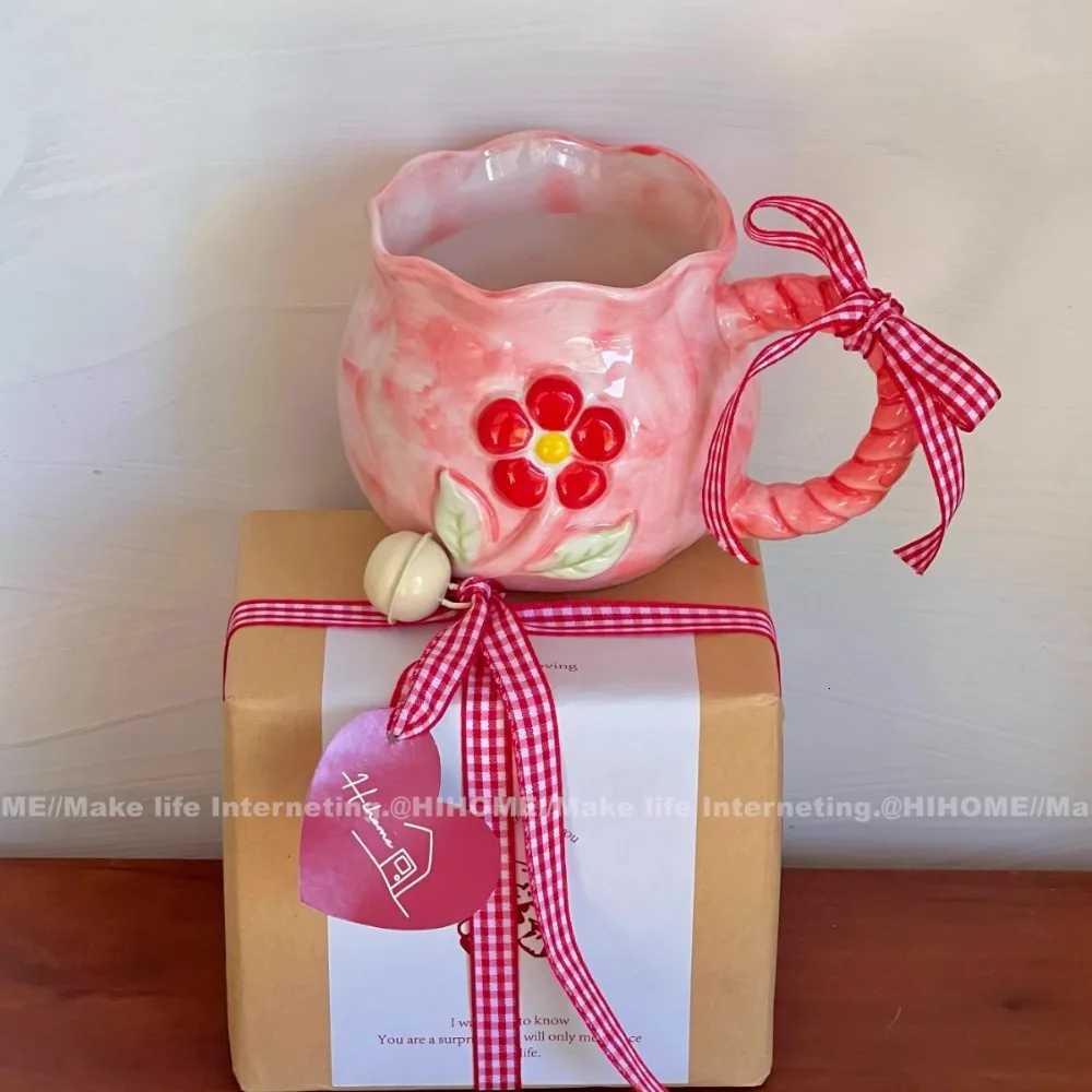 Cute ry Ceramic g Small Design Water Cup with Gift Box Household Drinking Set KitchenDining and Bar H251215