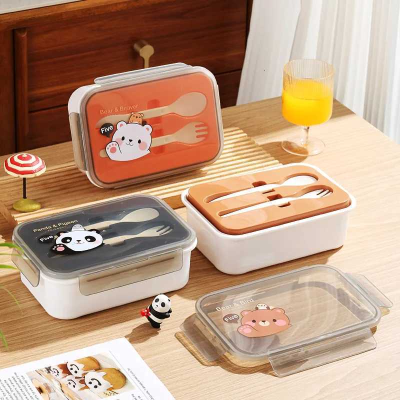 1200ML Bento Lunch Box Kids Lunch Box for School Cartoon Snack Box with TablewarePortable Food Containers H251213
