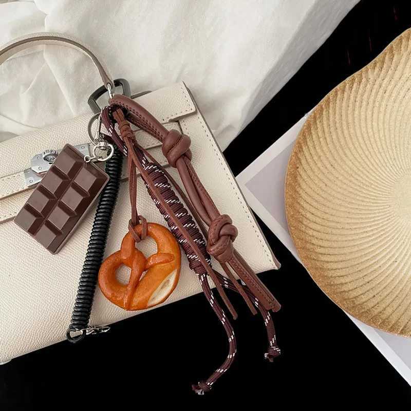 Alkali Water Small Bread Weaving Rope Keychain Diy Pendant Bag Decoration Pendant Keychain Bag Parts Accessories M251215