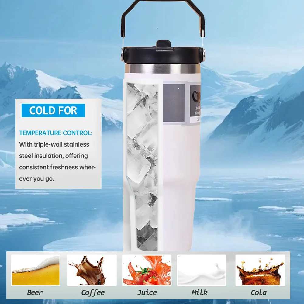 30 Oz Insulated Mug 304 Stainless Steel Drinkware Vacuum Insulation BPA free Tritan Material Perfect for Iced and Hot Drinks H251215