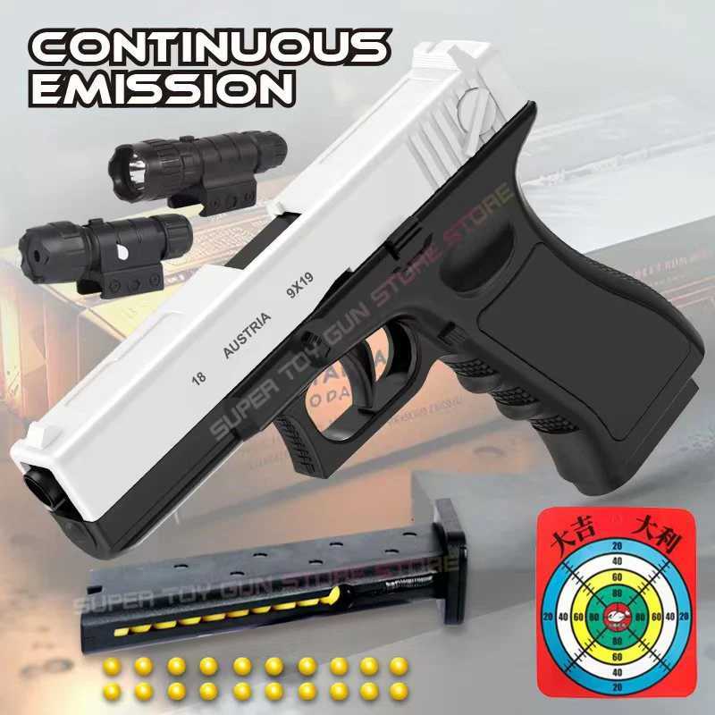 New Soft Bullet Air Gun G18 Toy Gun with Laser Outdoor Sports CS Game Childrens Adult Gift W251215