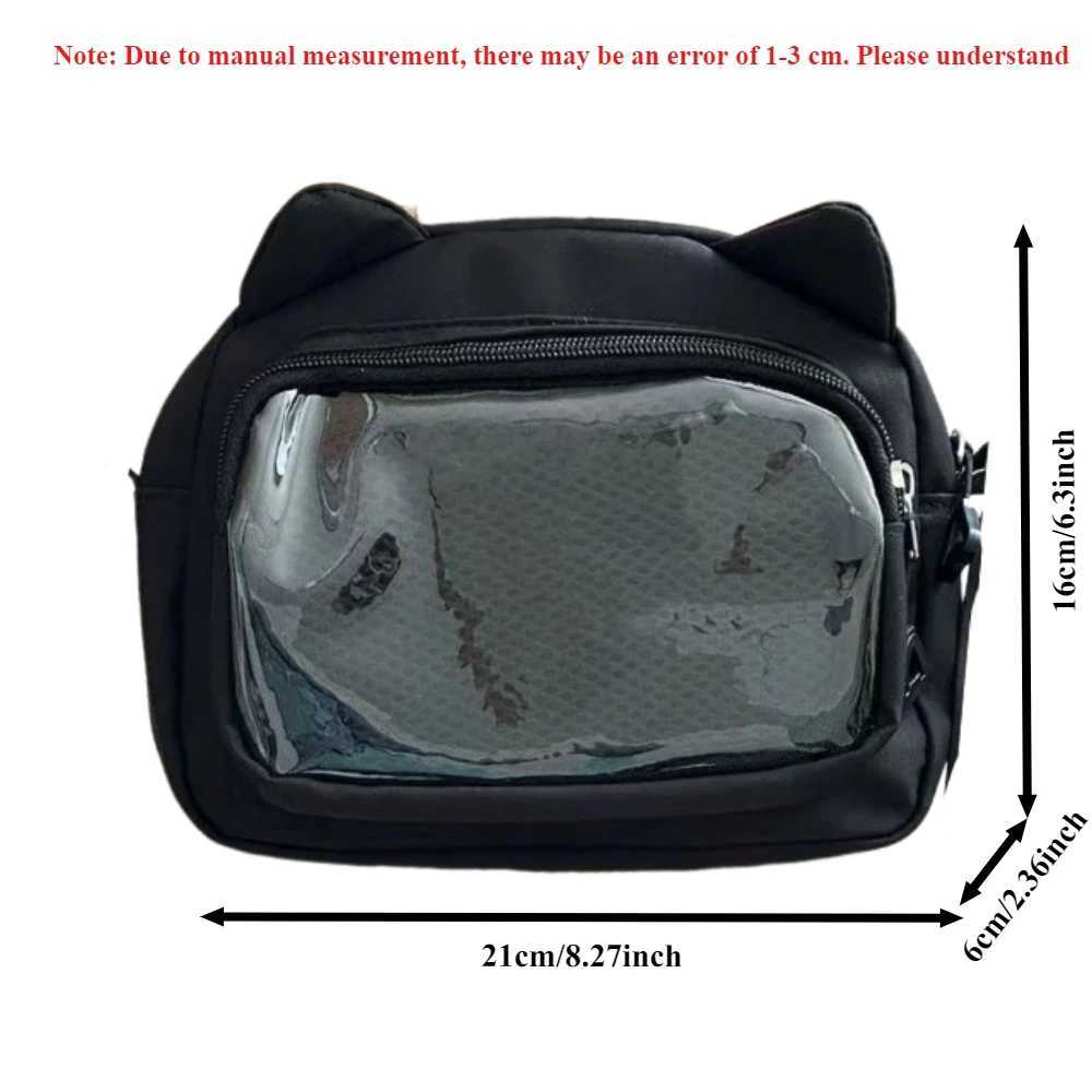 Japanese Harajuku Cute Girls Y2K Transparent Cartoon Ita Bag Ulzzang Doll Bag Versatile Crossbody Bag Casual Mobile Phone T251215