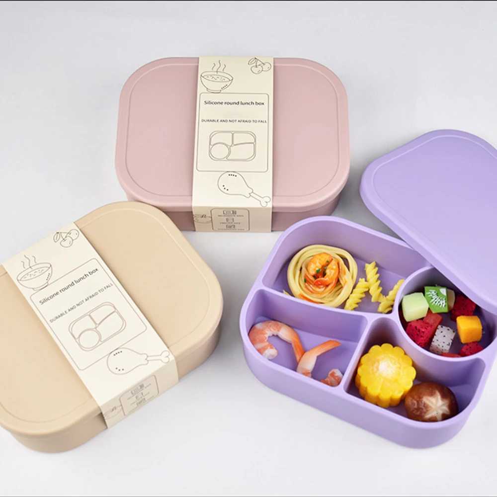 Silicone lunch boxes suitable for students and adts to bring their own meals outdoor lunch boxes dishwasher safe H251213