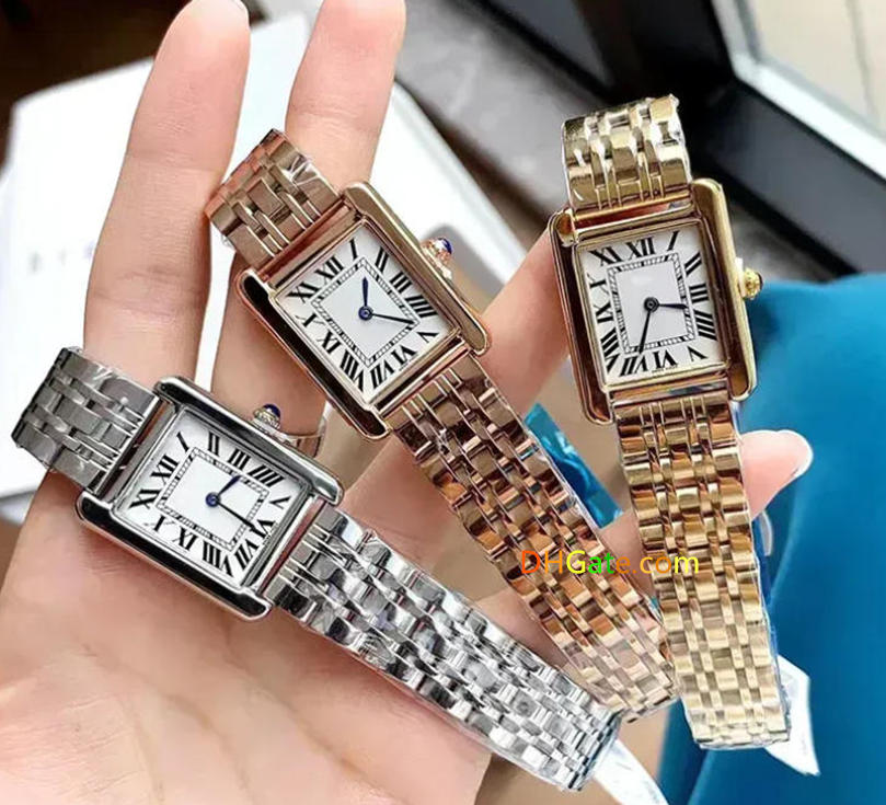 New Tnk Series Woman women Watches Casual Gold Watch Womens Real Leather Quartz Montres Ultra thin wristwatches