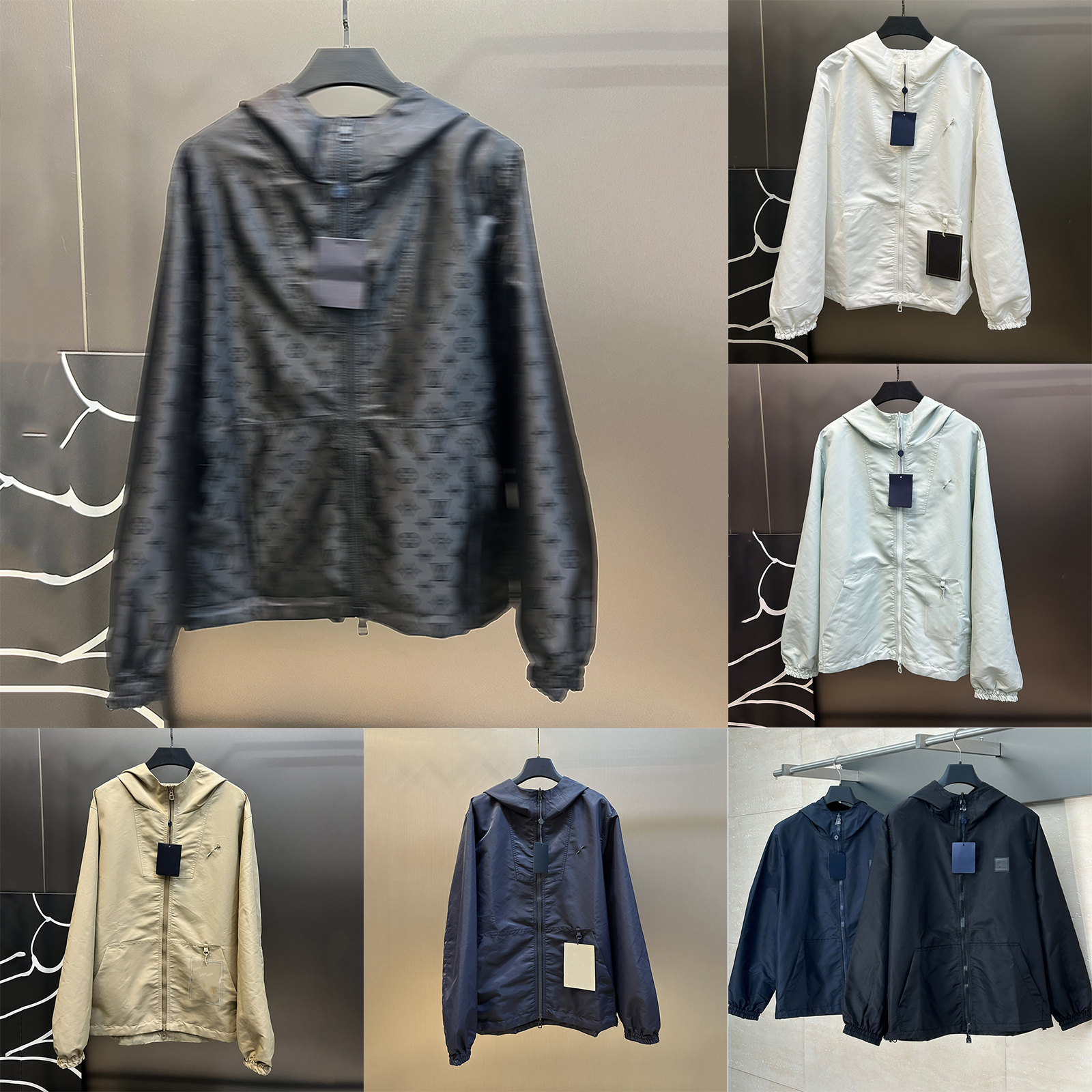 Designer Men's Jackets Full Pattern Print Reversible Windbreaker Luxury Outdoor Casual Sports Waterproof Zip Jacket Men Women