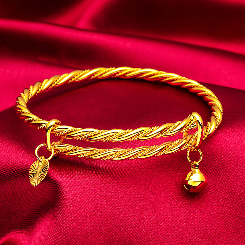 Simple Indian Bangles For ren Dubai Gold Color Bangles Jewelry Wholesale er Gold Plated Copper Bracelets 250626