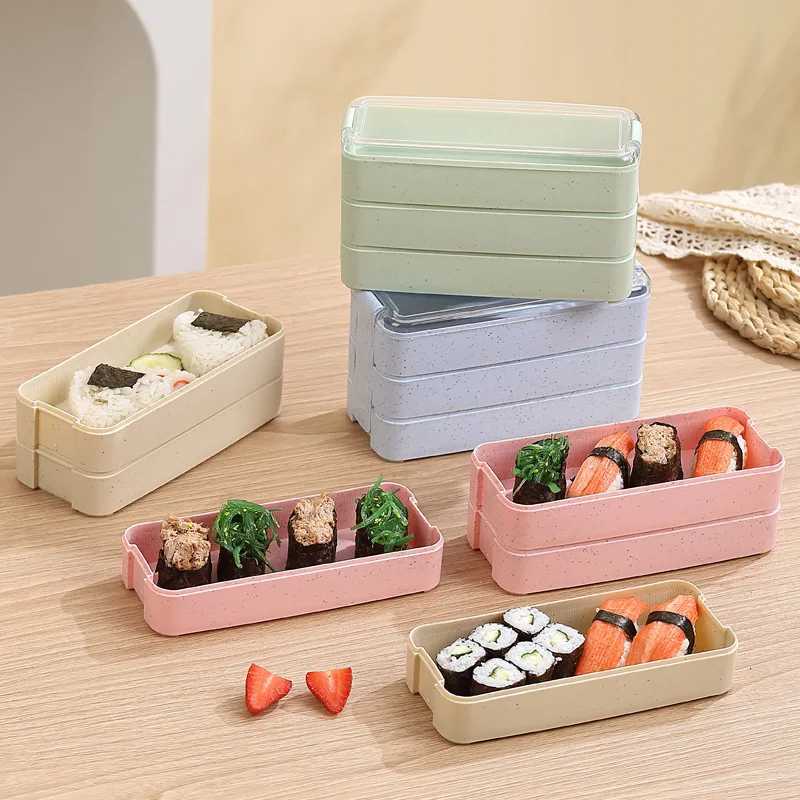 Three Layer Bento Box with Detachable Spoon and Fork Suitable for Workers and Students Lunch Box for The Back of School Season H251213