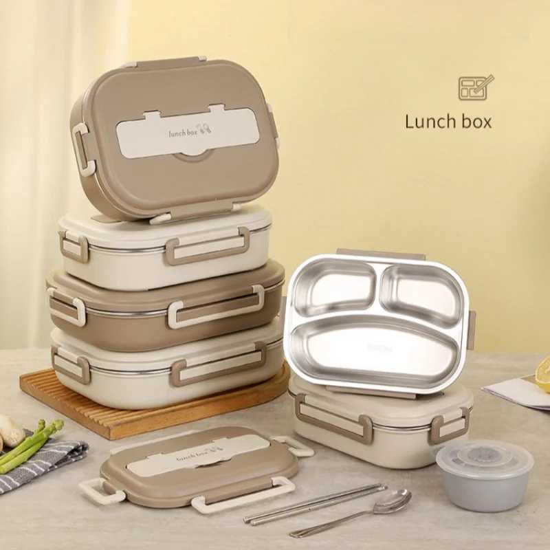 304 Stainless Steel Insated Lunch Box with Bag Off Worker Sed Portable Bento Box Set Student Kids Food Storage Container H251213