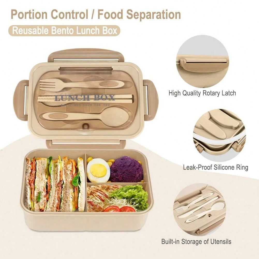 Bento Box Adt Lunch Box Containers For Adts Men Wen With 4 Cpartments Lunchable Food Container Back To School H251213