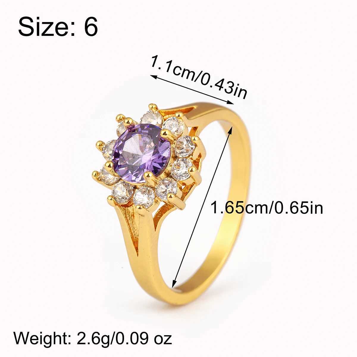 Nidin New Fashion 3 Styles Flower Shape Shiny Crystal Zircon Rings For Women Elegant Aesthetic Finger Jewelry Wedding Gifts M251215