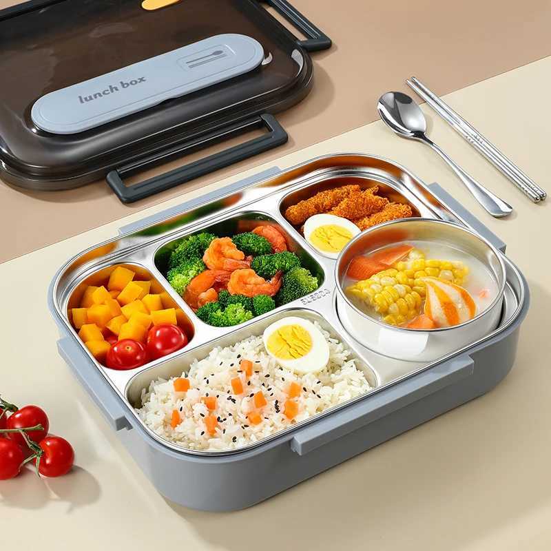304 Stainless Steel Insated Lunch Box Off Worker Students Sed Portable Bento Microwae Heating Food Containe H251213