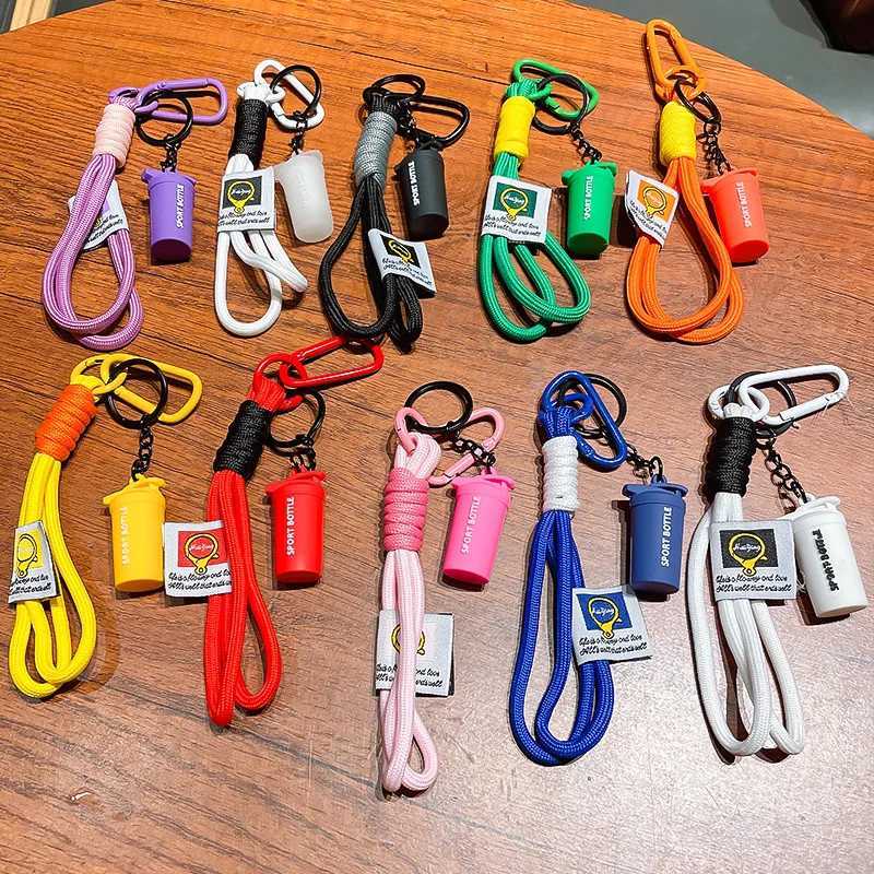 Colorful Rope Keychain Anti-Lost Short Wrist Lanyard Strap With Keyring For Backpack Phone Key Universal Accessories M251215