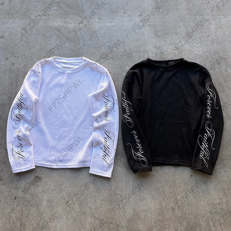 O-Neck Hip Hop Y2k Long sleeve Top Harajuku Letter Print Punk High street Long sleeve T-shirt Fashion Rock Gothic Unique Clothes 251211