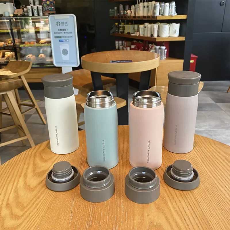 TYESO Simple Frosted Thermos Tea Cup Portable Stainless Steel Insulated Water Bottle Travel Car Drink Vacuum Cup 350/500ML H251215