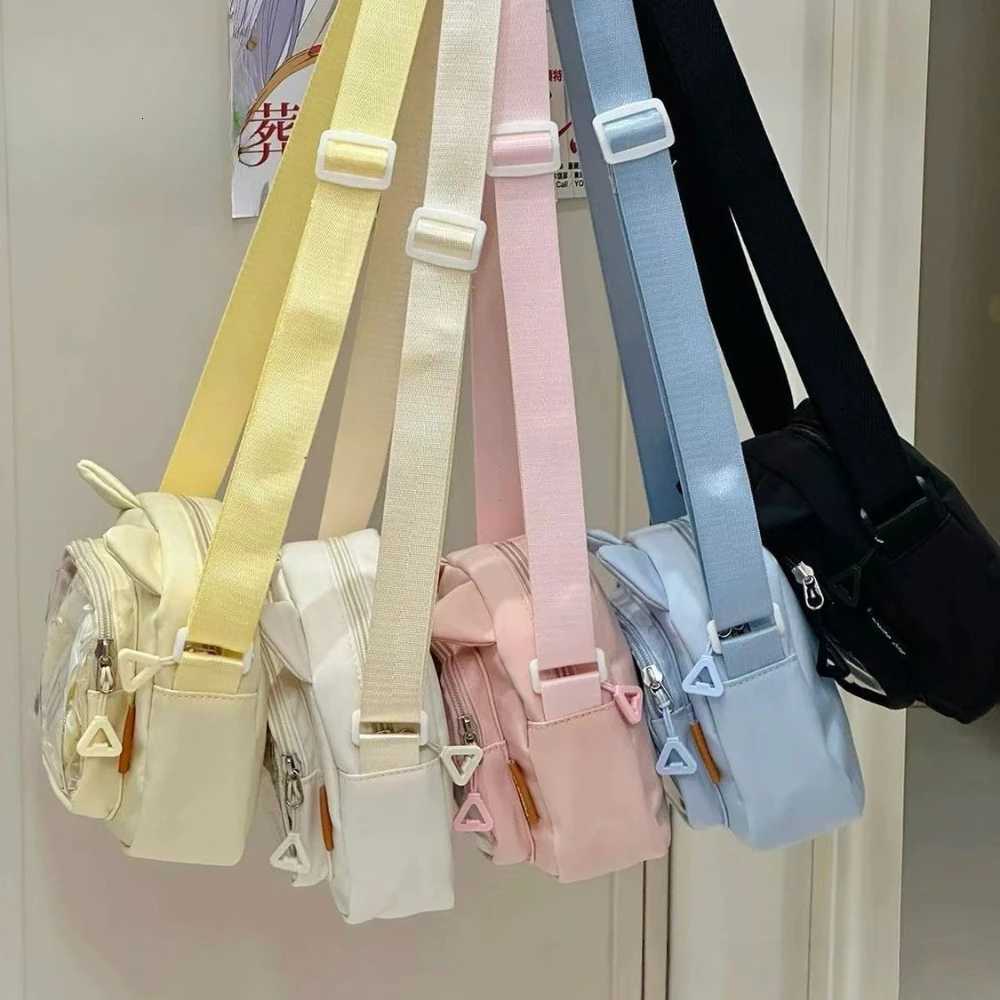 Japanese Harajuku Cute Girls Y2K Transparent Cartoon Ita Bag Ulzzang Doll Bag Versatile Crossbody Bag Casual Mobile Phone T251215