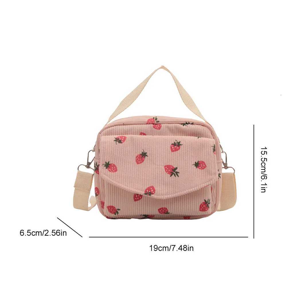Corduroy Cartoon Shoulder Bag with Adjustable Strap Trendy Crossbody Bag Adorable Shoulder Bag Women Commute BagT251215