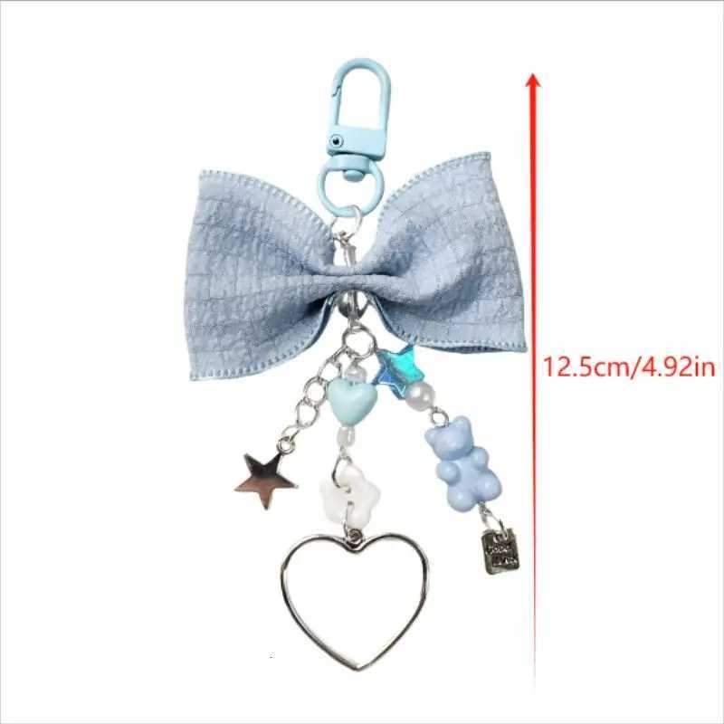 Cute Sweet Bow Bear Heart Keychain Pendants Star Charm Phone Chain Backpack Decoration Keyring y Bag Hanging Ornaments Gifts M251215