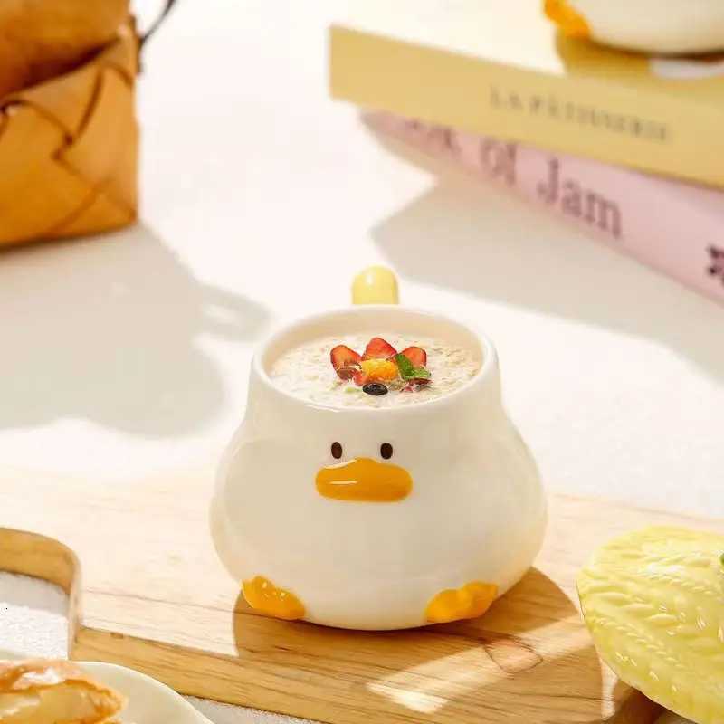 New Cute Cartoon Duck Ceramic Cup Breakfast Milk Cup Lunch Coffee Cup Creative Desktop g To Send A Friend A Birthday Present H251215