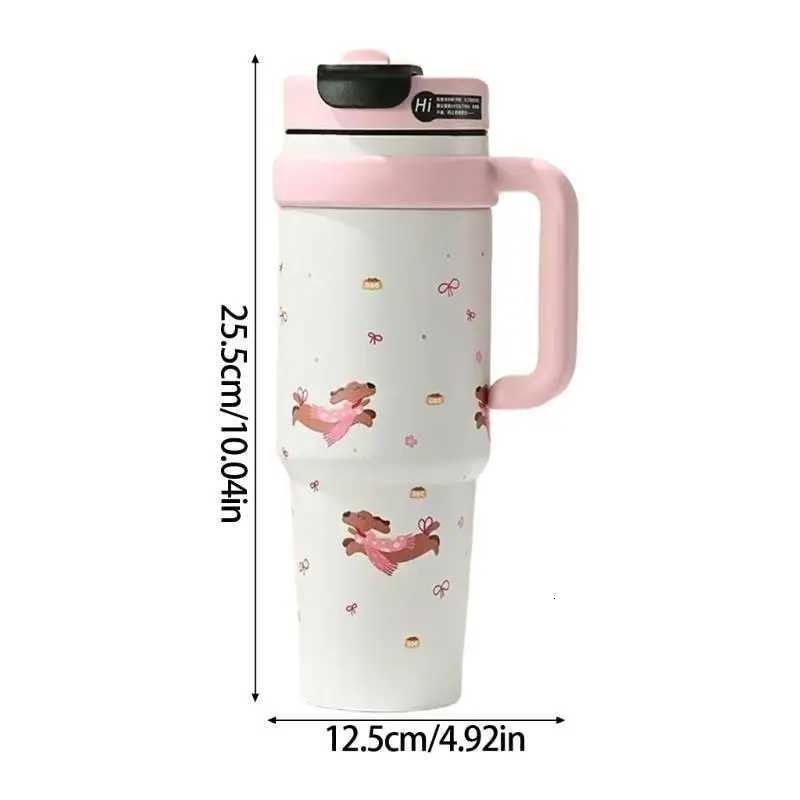 652F Large Straw Vacuum Flasks With Double Walled Construction Comfortable Handle Dishwasher Safe H251215