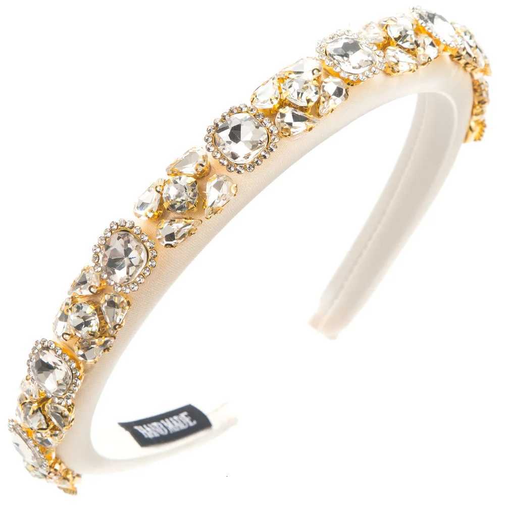 Baroque Crystal Rhinestone Headband Velvet Cushion Headband Stylish Elegant Headband Girl Party HeadbandXJ251215 - view 3