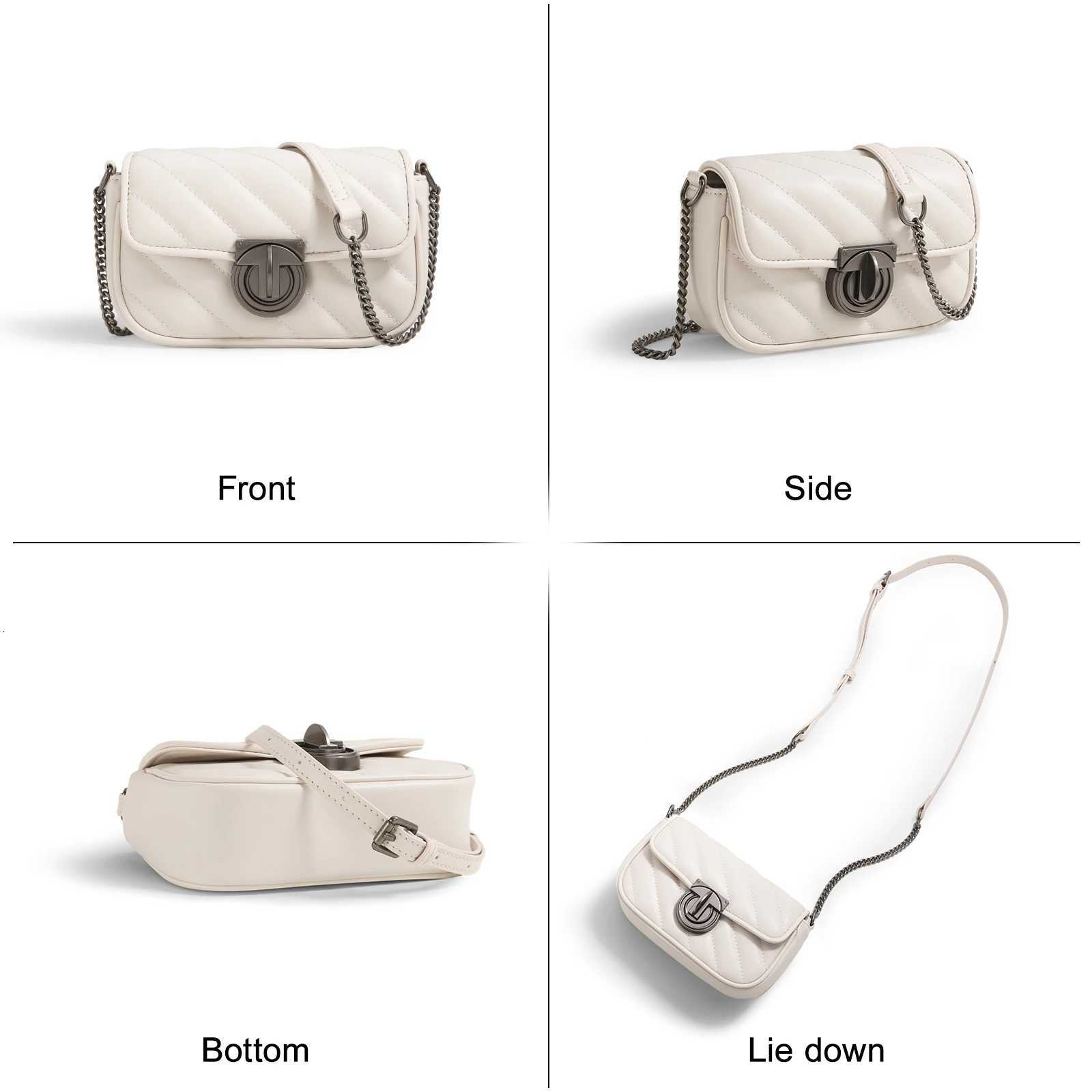 ITAMOOD Leather Quilted Chain Shoulder Bag Luxury and Elegant Womens Crossbody Bag Holiday Gift Small Square BagT251215