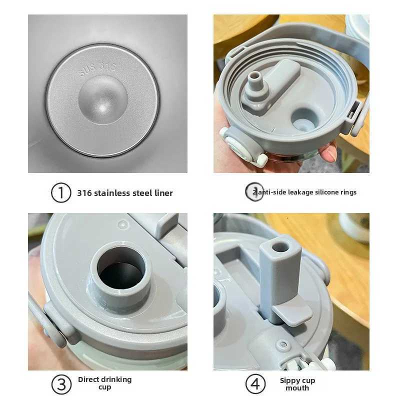 Relaxed and elegant large-capacity insulated cup sports and outdoor use simple and portable hand-held travel water cup as a gift H251215