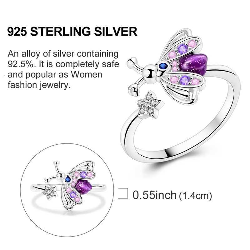Adjustable Rings 925 Sterling Silver Mermaid Wing Dragon Sunflower Tulip Open Rings For Women Female Original Engagement Jewelry M251215