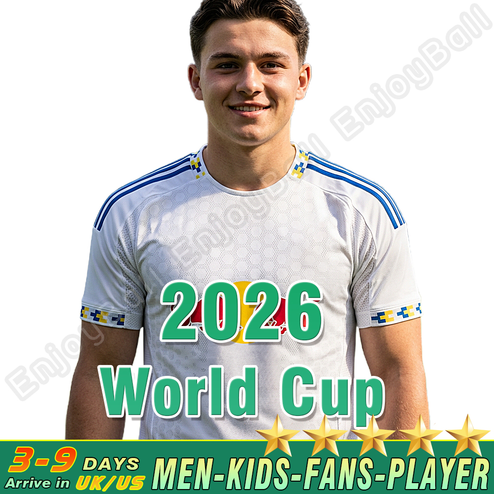 AARONSON STACH OKAFOR 25 26 soccer jerseys BAMFORD CALVERT-LEWIN 2025 2026 JAMES STRUIJK home football shirts PIROE GNONTO AMPADU Leeds Top kit jersey Men Kids set A10