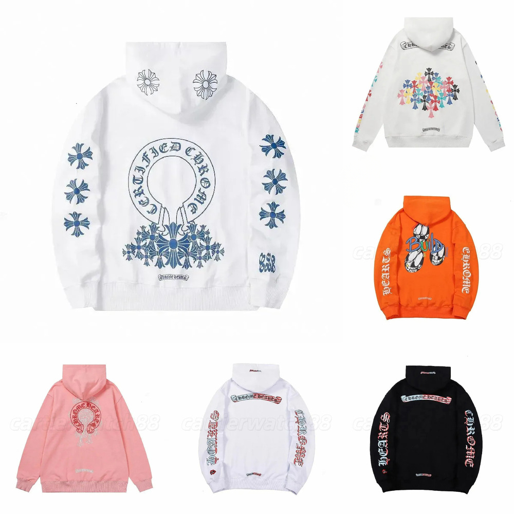 High quality Chrome Hoodie Designer Mens Ch Hoodies Sweatshirts Pullover Cardigan Jacket Hooded High Street Letter Prints For Women Men Top Zip Up Chrome Hoodies