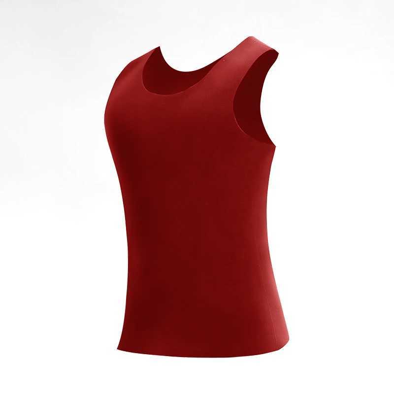 Mens Thermal Vest Seamless Fleece Thickened Vest Base Layer Underwear Autumn and Winter One-Piece Top Slimming G251215