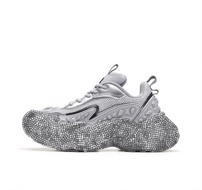 Designer shoes 2025 new thick soled height increasing breathable casual shoes retro fashion trend versatile tire shoes