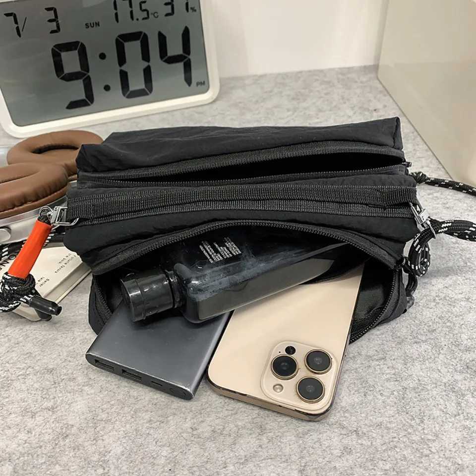 Unisex Camp Messenger Bag Large Capacity Shoulder Bag for Men Women Durable Nylon Hiking Travel BackpackT251215