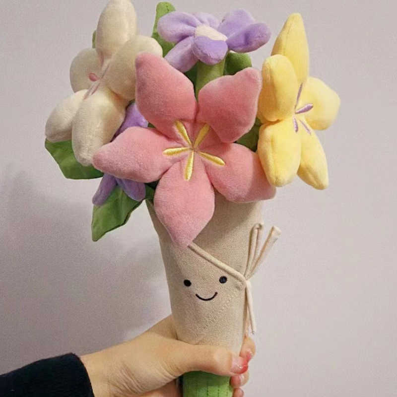 Jellys Cat Plush Bouquet - Handheld Soft Toy for Girls Valentines Day Gift