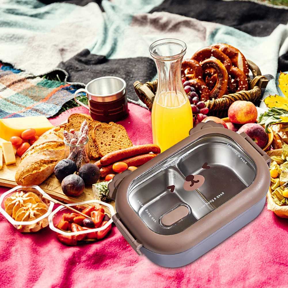 Stainless Steel Food Insated Container Leak-Proof Cute Food Container 1000ml Deposit Meal/Fruit/Vegetables and Salads H251213