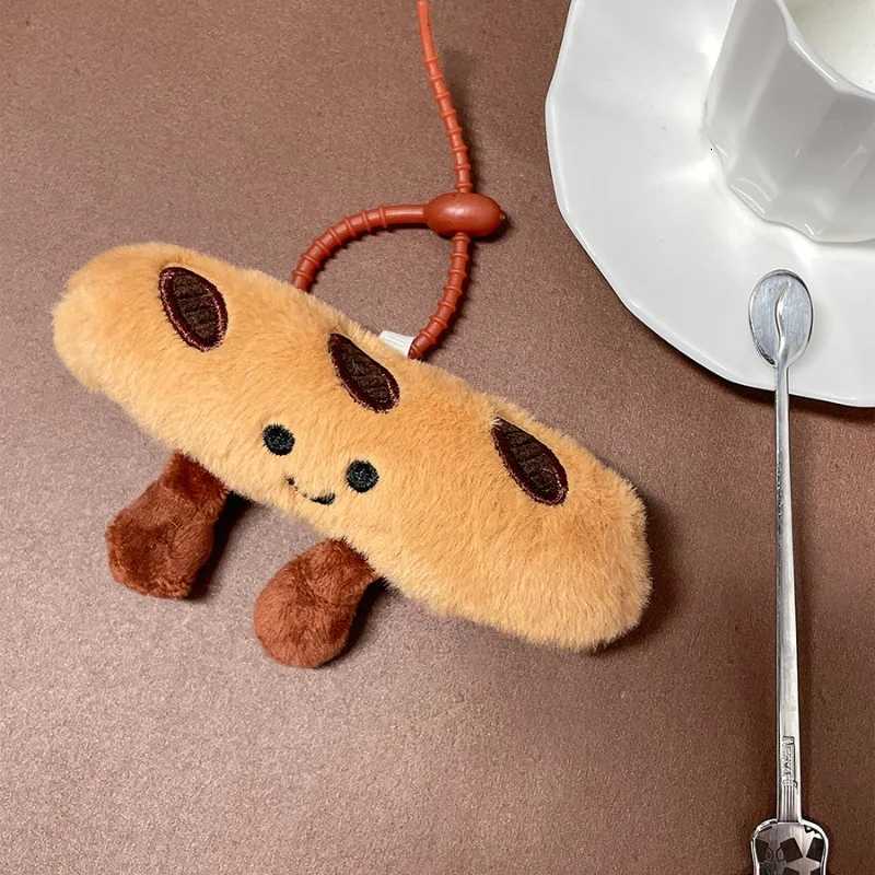 Cute Food Plush Keychain Hanging Accessories Croissant Baguette Pretzel Bread Collection Decorative Anime Keychain Gift for Kids M251215