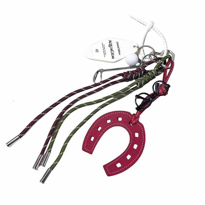 Hot Ins Style Maximalism Trend Bag Pendant Cute Hoof Horseshoe Decoration Keychain Straps Phone Lanyard Phone Charm M251215