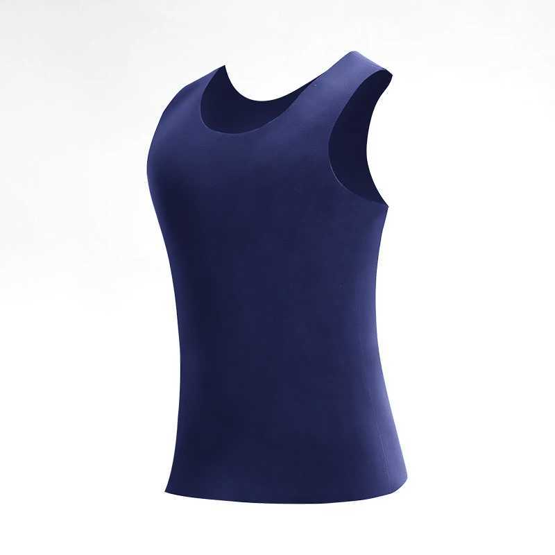 Mens Thermal Vest Seamless Fleece Thickened Vest Base Layer Underwear Autumn and Winter One-Piece Top Slimming G251215