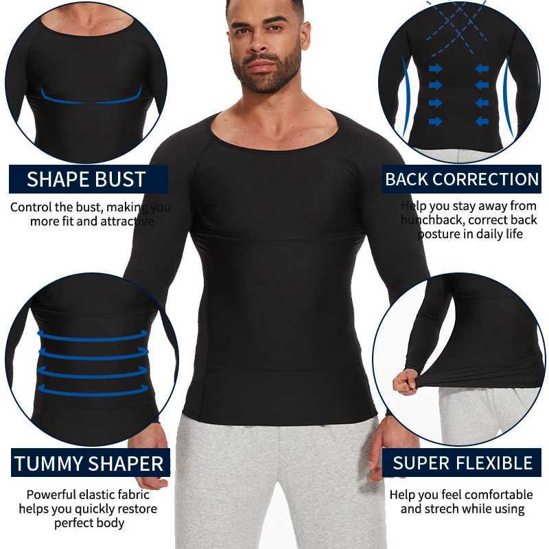 Long Johns Thermal Underwear Shirts for Men Compression Tank Top Workout Base Layer Cold Weather Tops G251215
