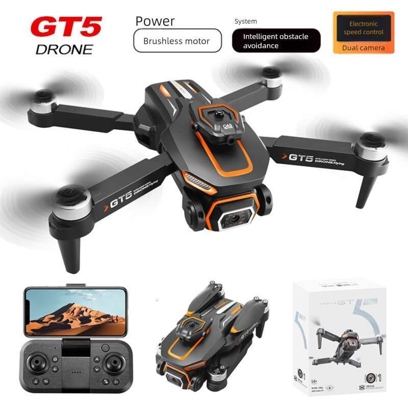 Famous Brand Cross Border GT HD Aerial Photography Electric Lens Quadcopter Obstacle Avoidance Brushless Remote Control Aircraft Drone