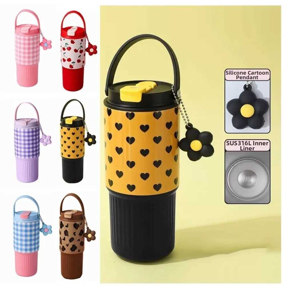 Creative Thermal Water Bottle Portable 750ML Outdoor Insulated Mug Double Wall Leak-proof Coffee Tumbler with Handle Kitchenware H251215