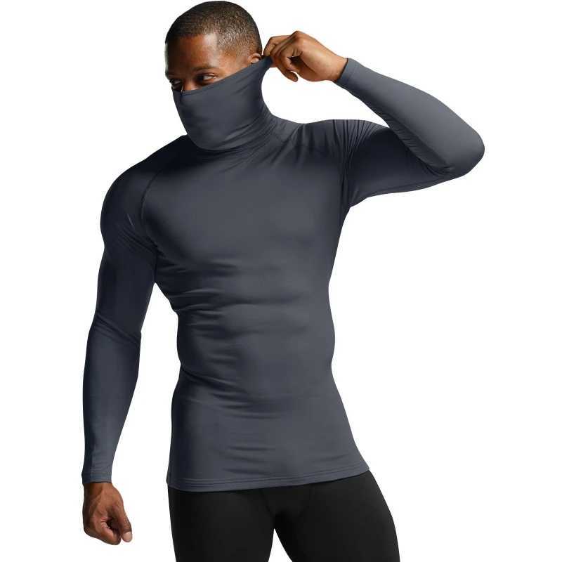 Winter Thermal Underwear Mens High Neck Solid Color Underwear Male Warm High Neck Pullover Long Sleeved Top Clothes G2512151