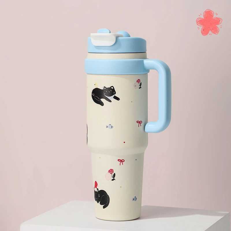 1000ML Bingba Cup Stainless Steel Cold and Hot Car Large Capacity Portable Handle Cup for 24 Hrs Car Insulation Cup Coffee Water H251215