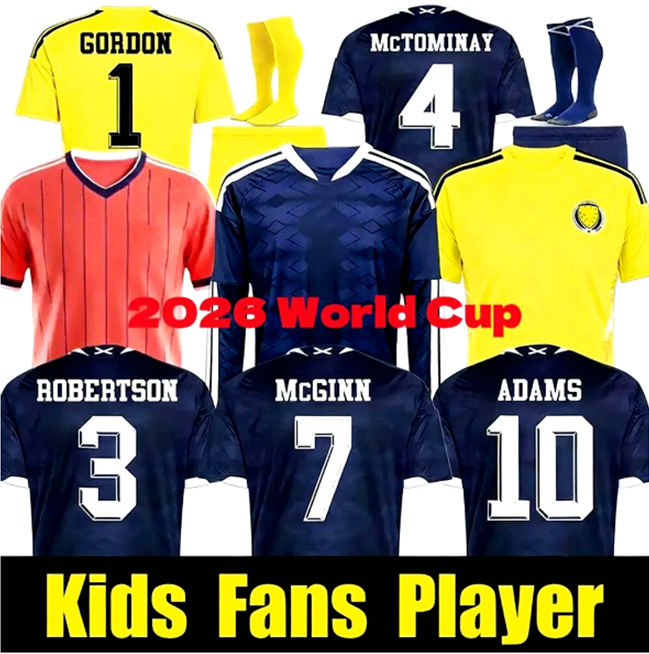 2026 World Cup scotland football shirt Soccer Jerseys ROBERTSON McTominay MCGREGOR Home maillot goalkeeper men kids kits