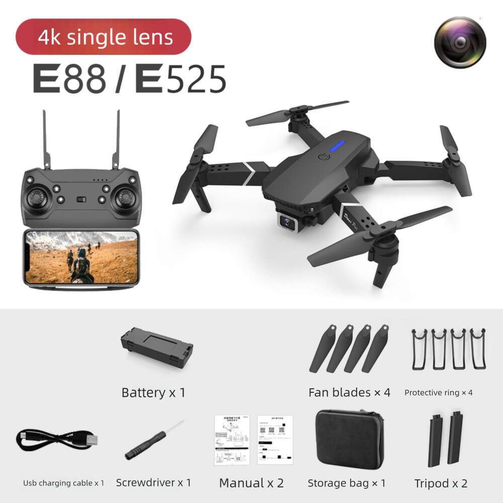 Famous Brand Cross Border E Pro Foldable Drone HD Dual Camera Aerial Photography Altitude Hold Quadcopter Remote Control Aircraft