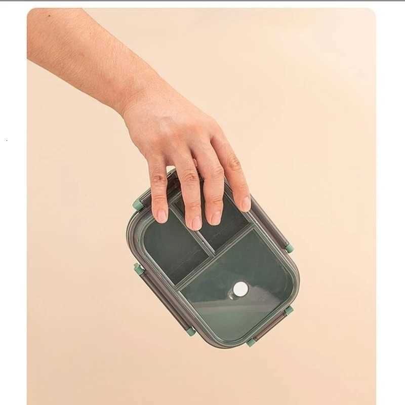 Portable Sed Lunch Box 2Tier Latt Microwave Available Heating Student Off Staff Fruit Food Containers with Forks Spoons H251213