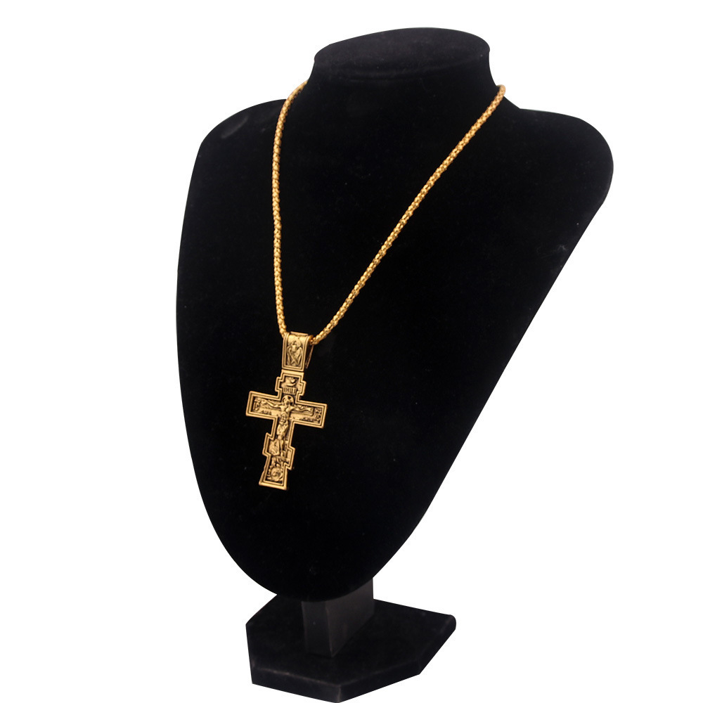 Russian Orthodox Christianity Church Eternal Cross Charms Pendant Necklace Jewelry Russia Greece Ukraine Gifts 250520